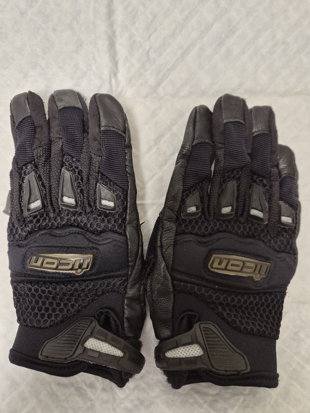 Icon Black Motorcycle Gloves - Protective Riding Gloves